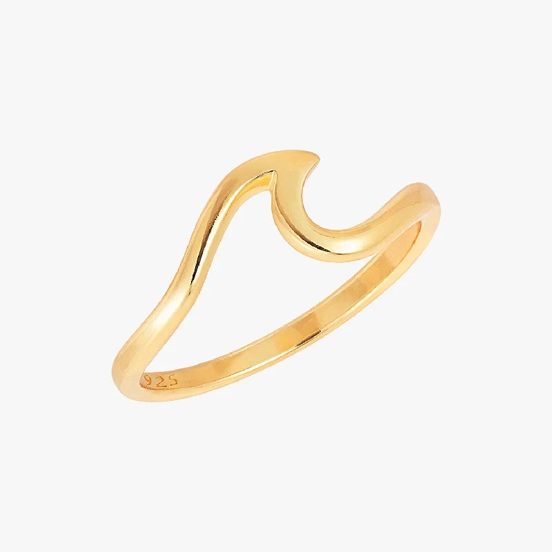 engagement rings for women -Ocean Ring Gold