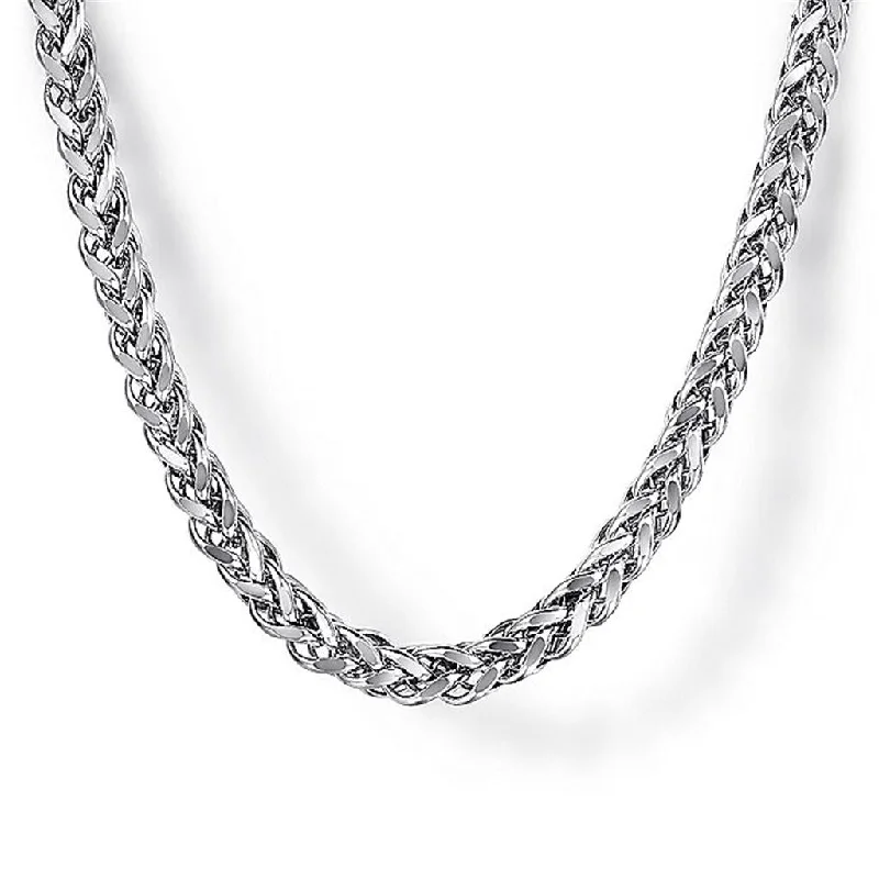 anniversary gift necklaces for women -Gabriel & Co Sterling Silver Wheat Chain Necklace