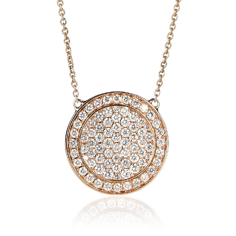 heart pendant necklaces for women -Globe Large 18K Gold, Rosegold or Whitegold Necklace w. Diamonds