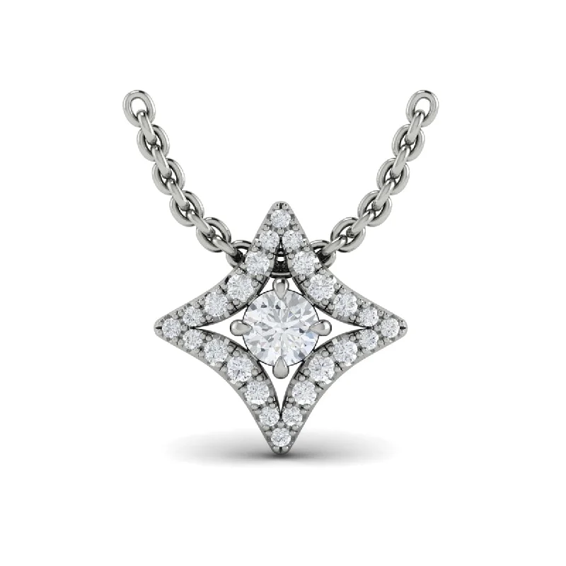 gemstone pendant necklaces for women -Diamond Vlora Star Pendant Necklace