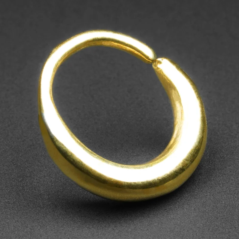 gemstone wedding rings -Brass Crescent Seamless Septum Ring