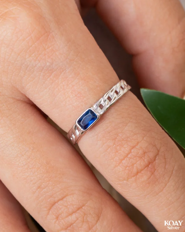 wedding sets for brides -Zircon (0101-Blue) Ring