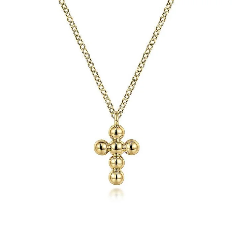 pendant necklaces for women -Gabriel 14Ky Bujukan Cross Necklace