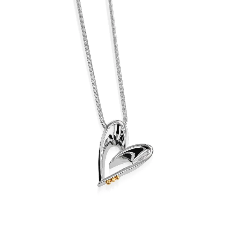 special occasion necklaces for women -Entice Silver Heart Pendant Necklace