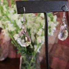 chic gemstone drop earrings -Princess Drop Austrian Crystal Earrings for Women