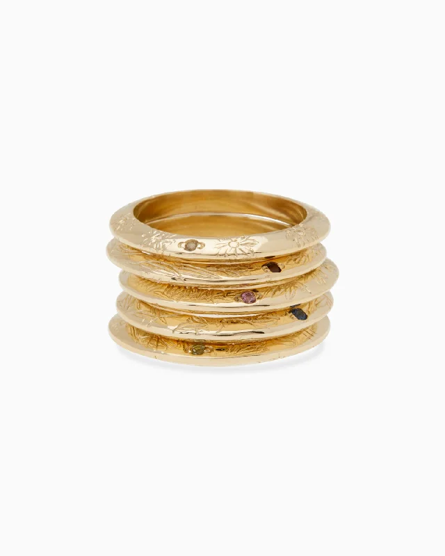 silver rings for women -Birthflower Ring | Solid Gold