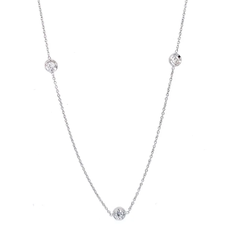 elegant chain necklaces for women -Roberto Coin 5 Station Diamond Necklace