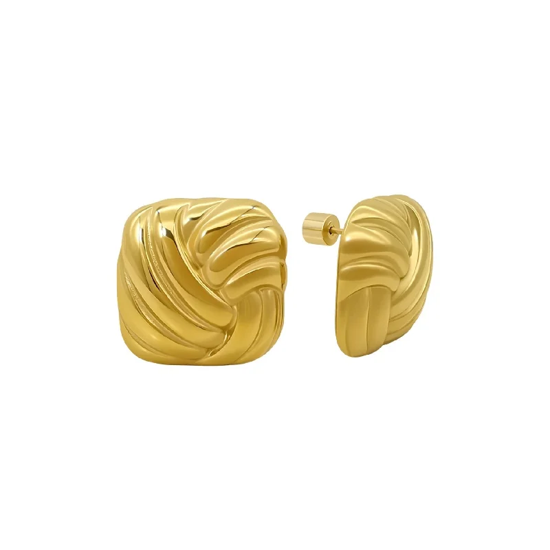 gold earrings with diamonds -Odette Earrings | Gold