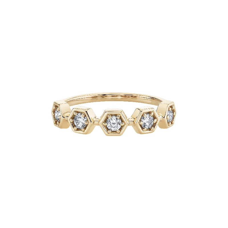 radiant-cut rings for women -Diamond Hex Demi Eternity Ring