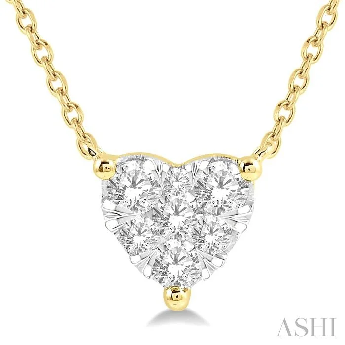 luxury necklaces for women -HEART SHAPE LOVEBRIGHT ESSENTIAL DIAMOND PENDANT