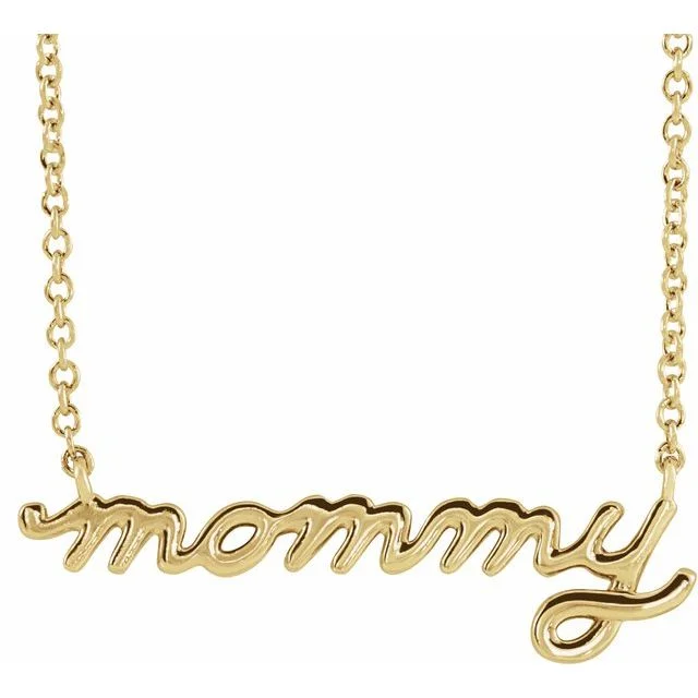 custom name necklaces for women -The "Mommy" Necklace