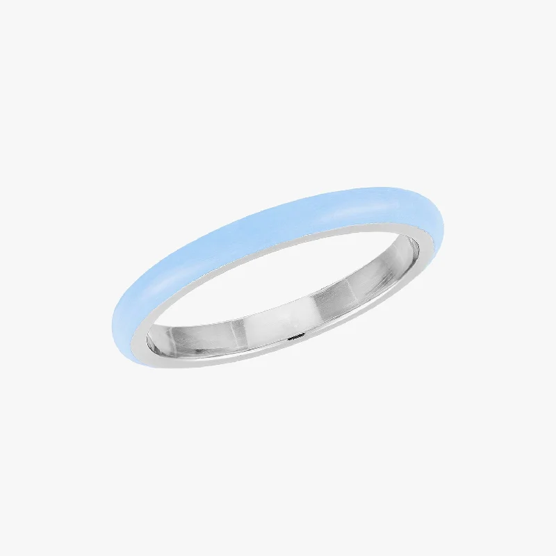 adjustable rings for women -Paradise Blue Stacker Ring