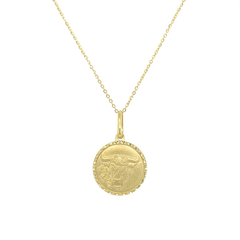 modern pendant necklaces for women -14k Gold Zodiac Necklace