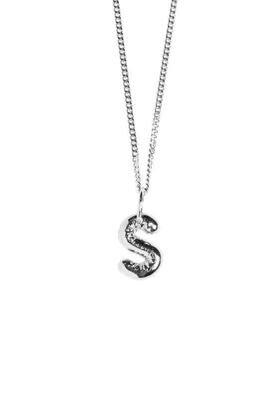 special occasion necklaces for women -Letter S Silver Necklace