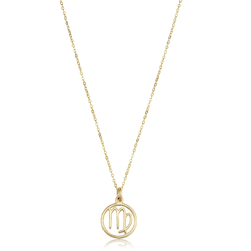 sparkling necklaces for women -14k Gold Zodiac Necklace