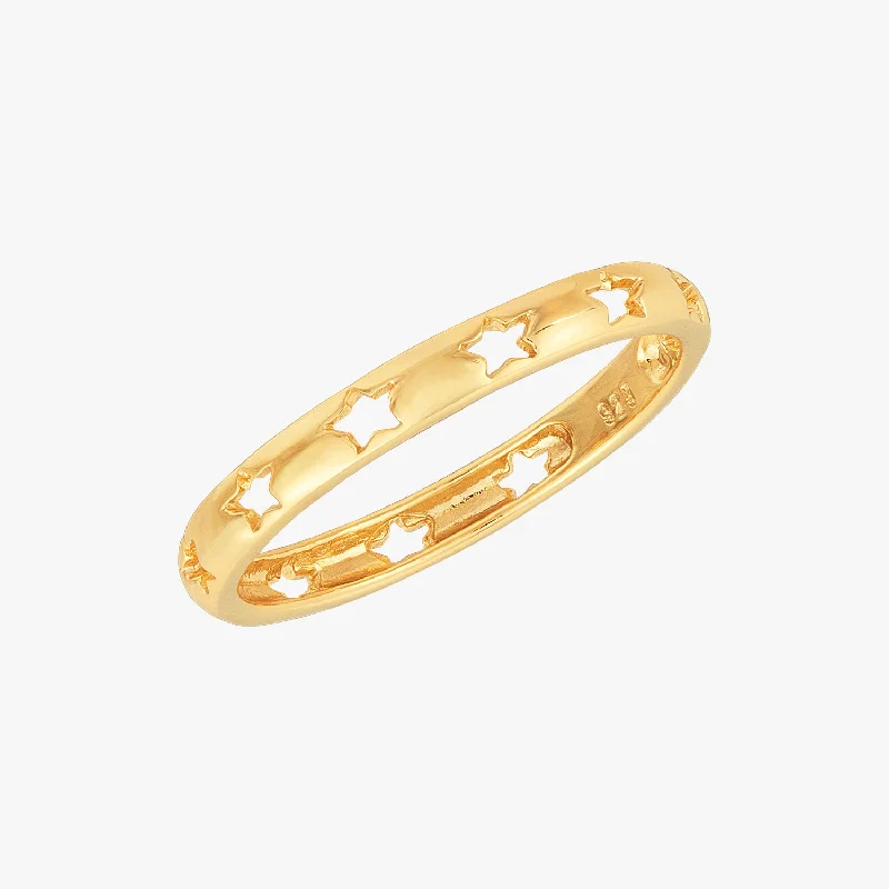 trendy rings for women -Twinkle Starry Ring Gold