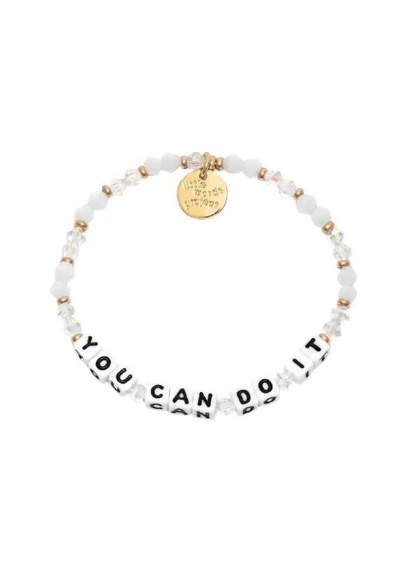 classic cuff bangles for women -LITTLE WORDS BRACELET - YOU CAN DO IT