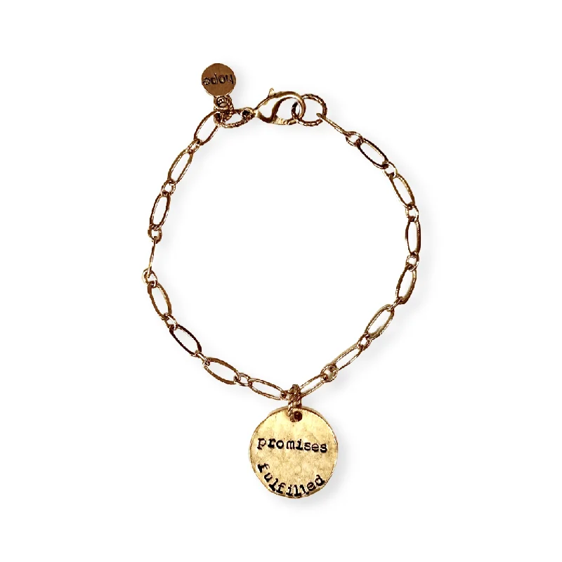 fashion charm bracelets for women -Promises Fulfilled Oval Bracelet