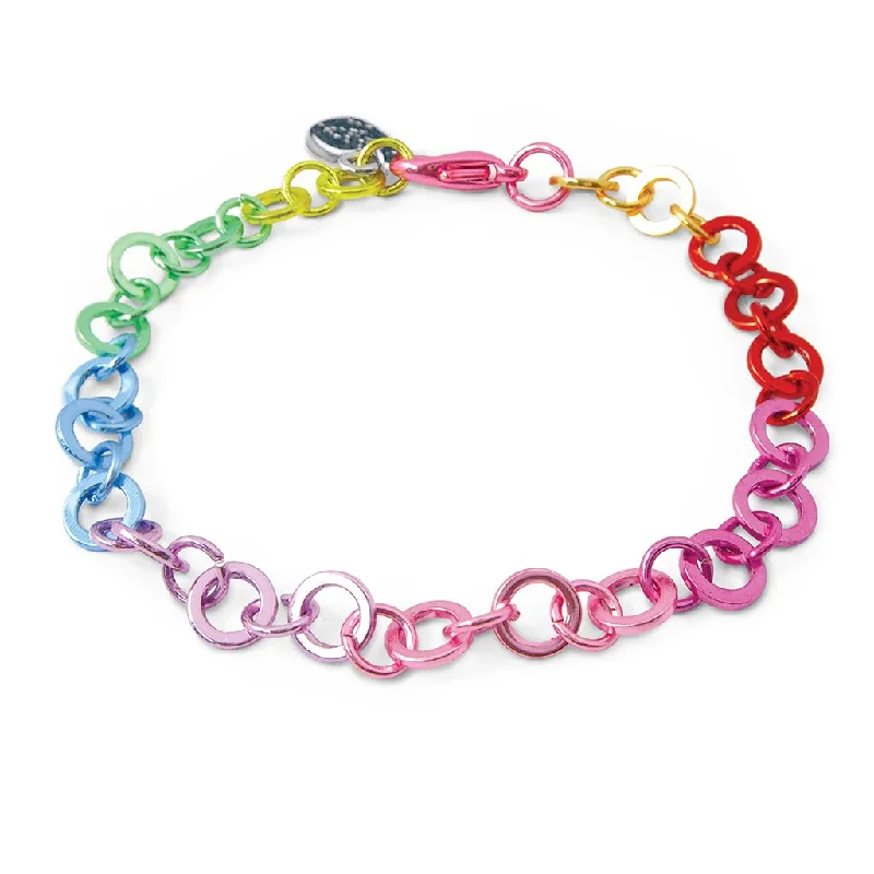 bangles for parties -Rainbow Chain Bracelet