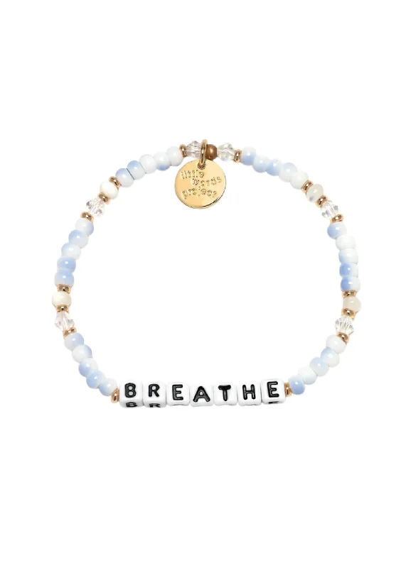 gold wedding bangles for women -LITTLE WORDS BRACELET - BREATHE