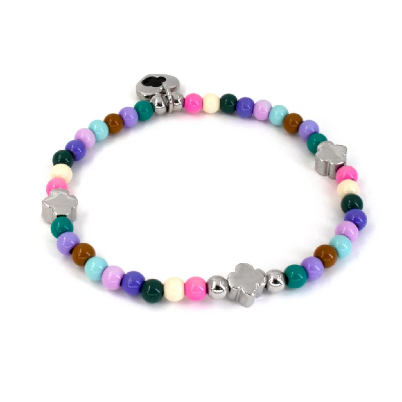 multi-layered bangles for women -Girl Scout Stretch Bead Bracelet