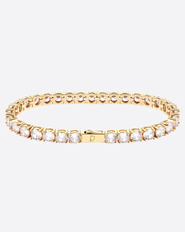 adjustable bangles for weddings -TENNISBOY BRACELET. - 5MM 18K GOLD