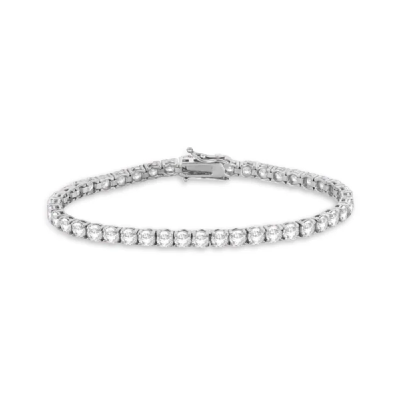 designer bangles for women -Diamond Tennis Bracelet (16.00 ct.) 5 mm 4-Prongs Setting in 14K Gold