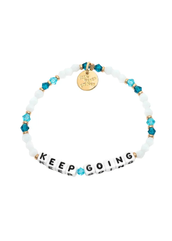 beaded bangles for women -LITTLE WORDS BRACELET - KEEP GOING