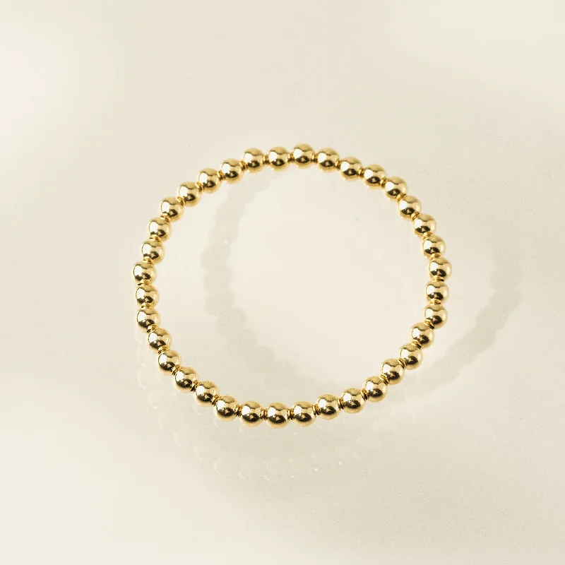 wedding bracelets for women -5mm Gold-Filled Stretch Bracelet