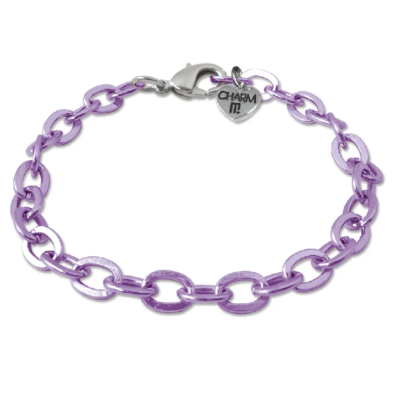 personalized bangles for weddings -Purple Chain Bracelet