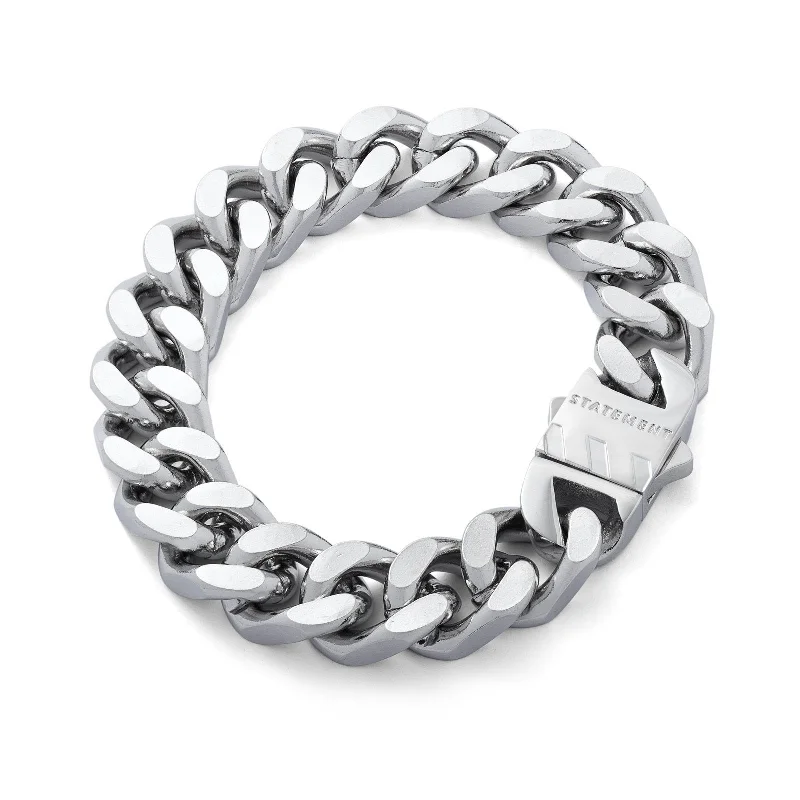 silver bangle bracelets for women -13mm Chunky Cuban Bracelet