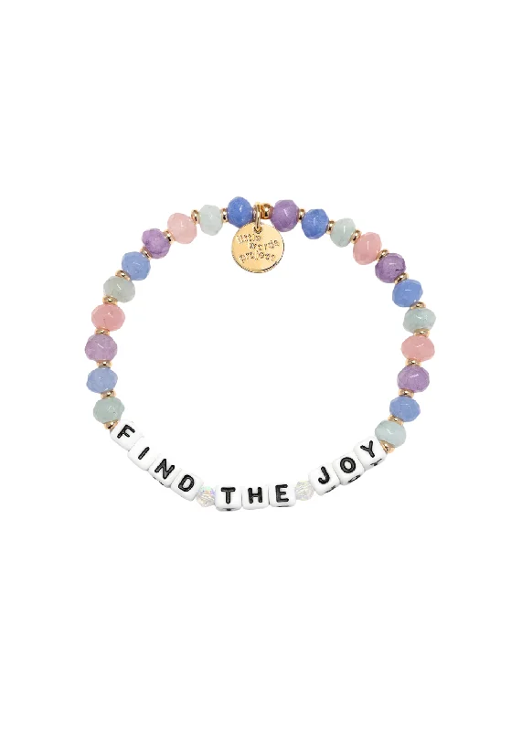 beautiful charm bracelets for women -LITTLE WORDS BRACELET - FIND THE JOY