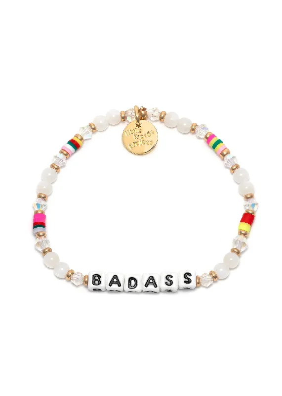 rose gold bangles for women -LITTLE WORDS BRACELET - BADASS