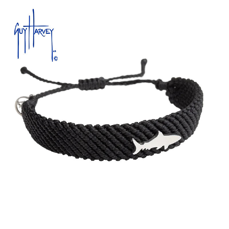 multi-layered bangles for women -Guy Harvey Braided Shark Bracelet