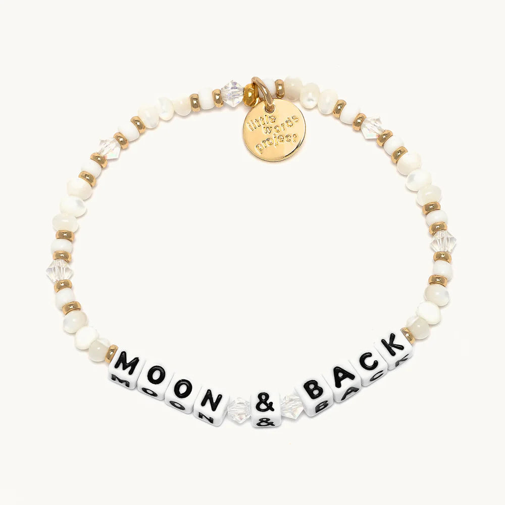 designer bangles for weddings -LITTLE WORDS BRACELET - MOON & BACK