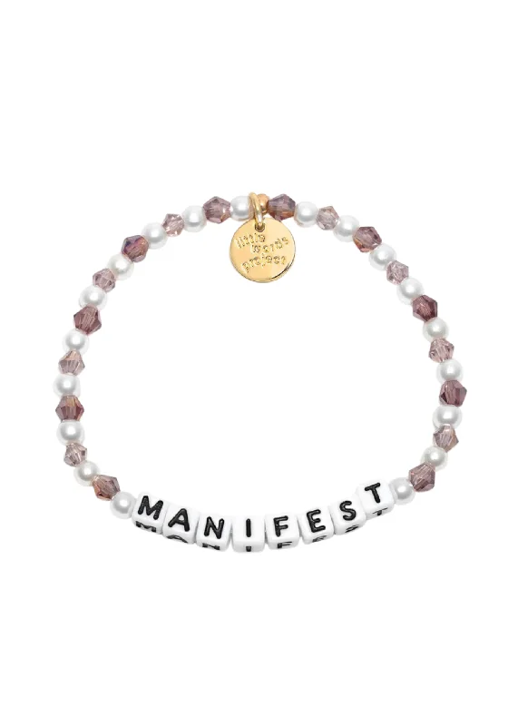 layered bangles for women -LITTLE WORDS BRACELET - MANIFEST