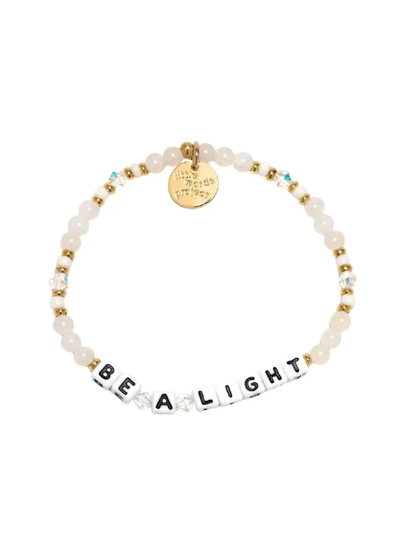 classic charm bangles for women -LITTLE WORDS BRACELET - BE A LIGHT