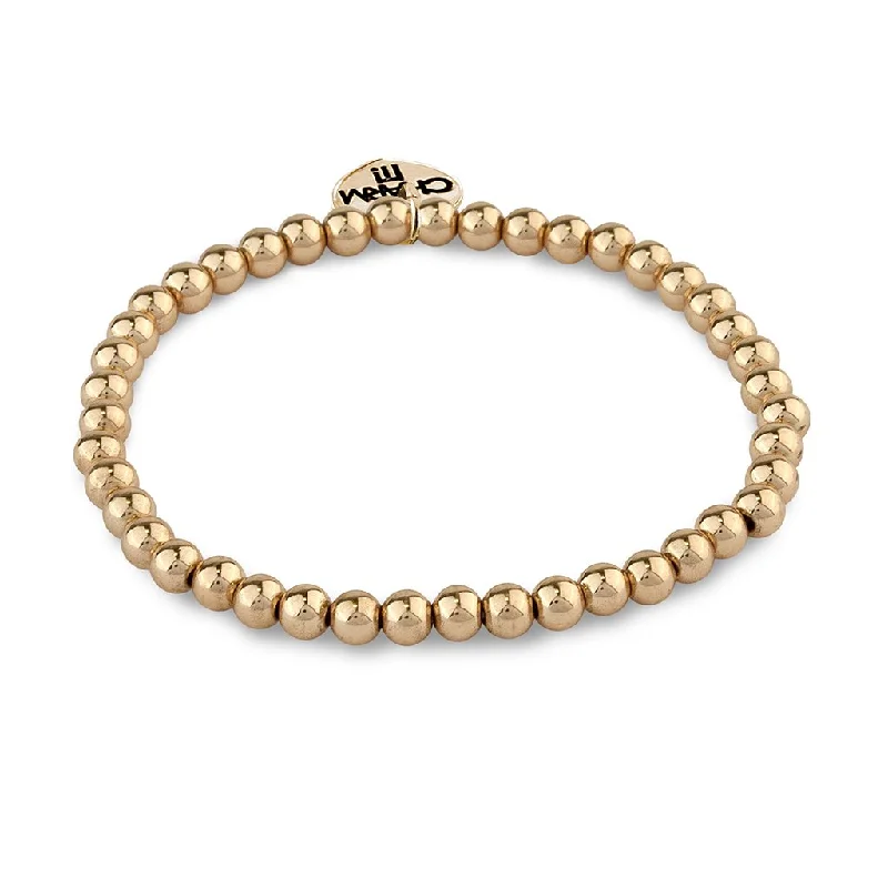 precious metal bangles for women -4mm Gold Bead Bracelet