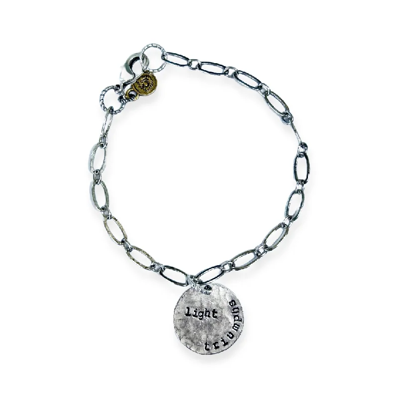 custom engraved bangles -Light Triumphs Oval Bracelet