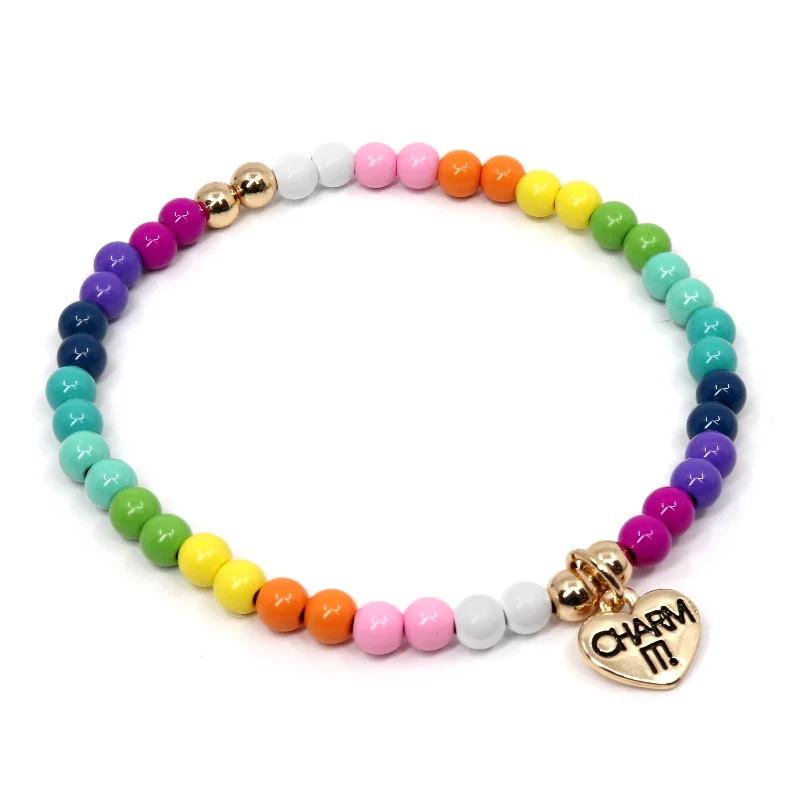 statement tennis bracelets for women -4mm Rainbow Stretch Bracelet