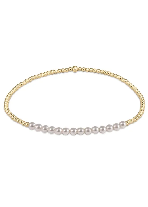 stackable bangles for women -BLISS BRACELET - PEARL